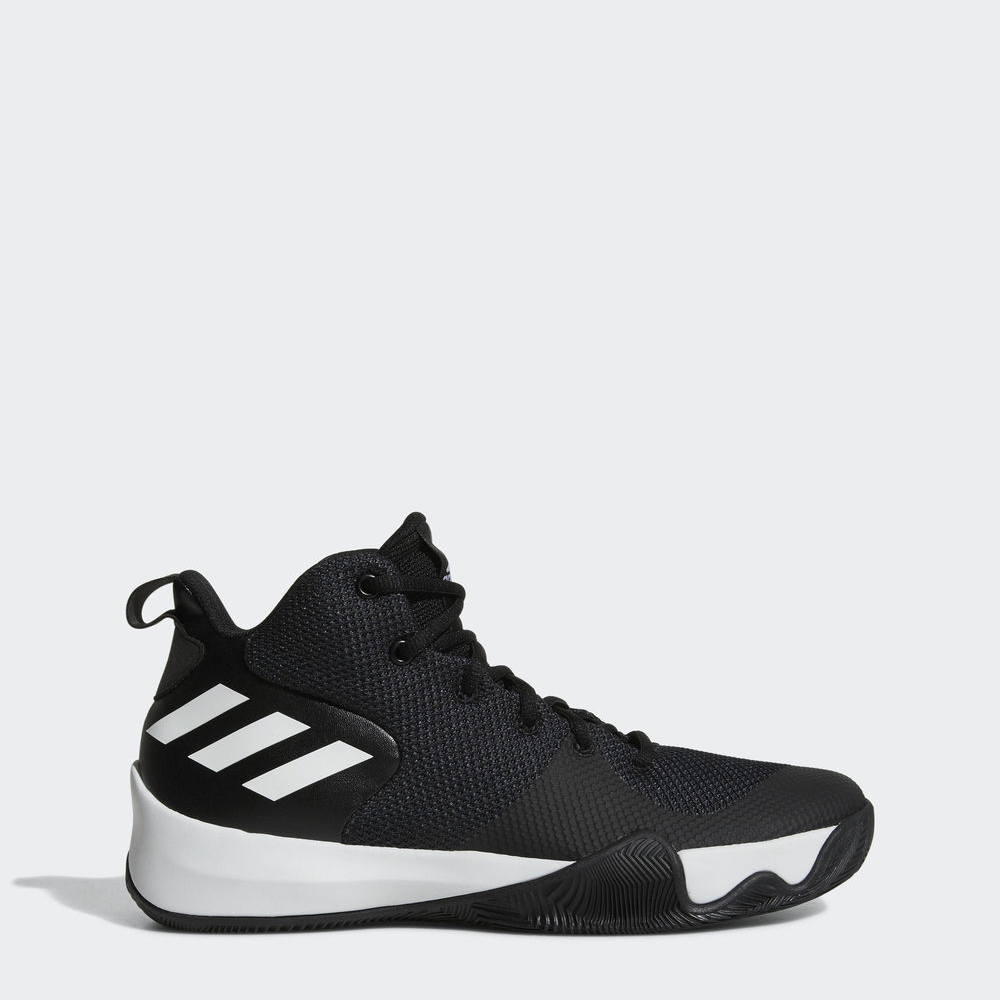 Adidas Explosive Flash - παπουτσια μπασκετ ανδρικα - Μαυρα/Βαθυ Γκρι/Ασπρα,Μέγεθος: EU 36 – 54 2/3 (